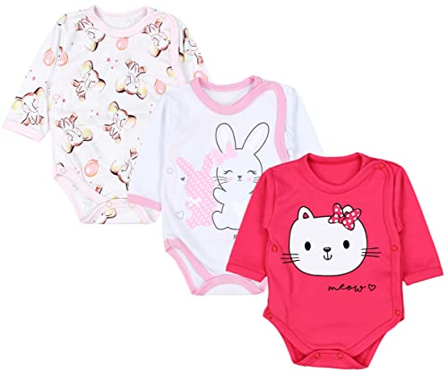 TupTam Body de Bebé para Niña con Estampados Paquete de 3, Mix de colores 4, 62