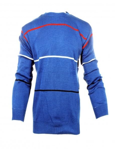 Men Woolen Sweater Blue Striped-picture-38