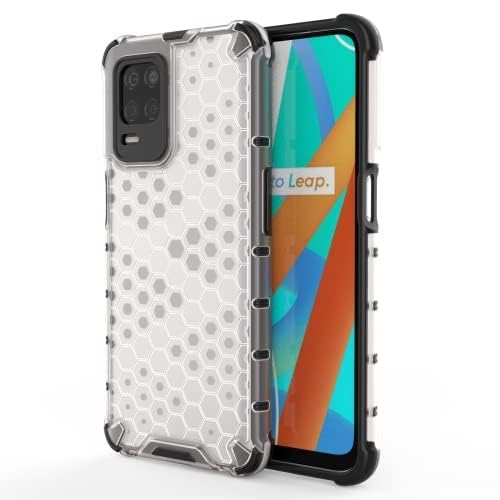 Image of Hard PC Back Case Cover for Realme 8 5G Anti Slip Ultra Thin Shockproof Reinforced Corners (Transparent)