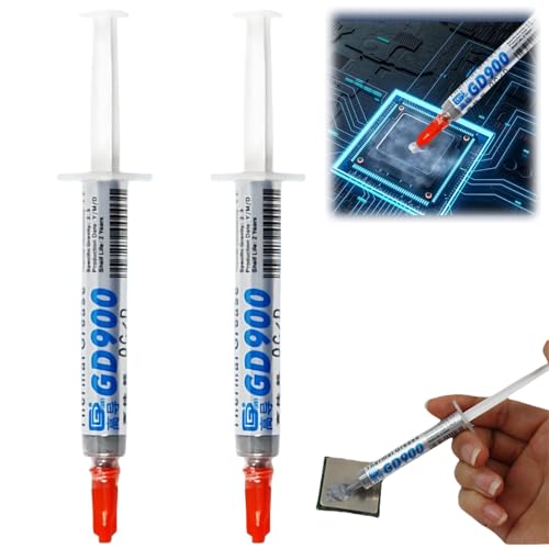 2PCS PC Thermal Paste,Heatsink Thermal Paste,Thermal Paste CPU,High Performance Heat Sink Compound,Efficient Thermal Grease for All Processors,Thermal Paste with High Thermal Conductivity,CPU Cooler
