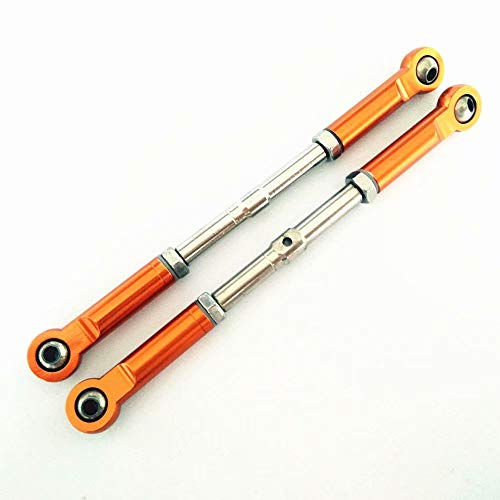 Harden Steel - Ginnbuckles regolabili con estremità in alluminio, 2 pezzi arancione per RC HPI 1/8 Savage Flux X XL 4.6 5.9 HP 93535