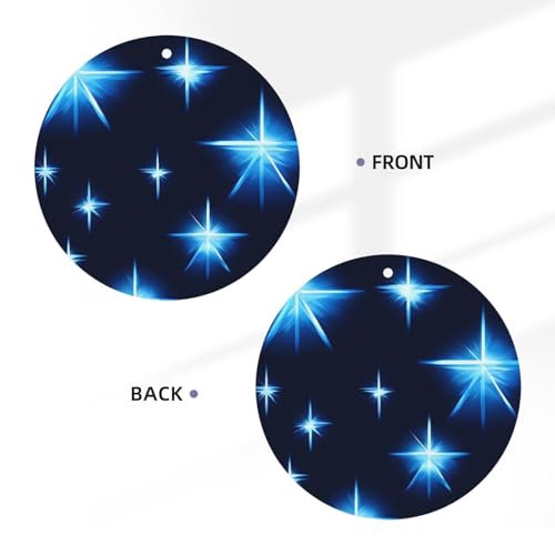 Hojas aromáticas para auto en forma de estrella azul miniatura 3
