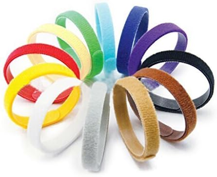 AsyPets 12 Colors Adjustable Puppy ID Bands Collars, Soft & Reusable Puppy Identification ID Collars, 13.77" x 0.39" (35 cm x 10 mm)