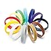 AsyPets 12 Colors Adjustable Puppy ID Bands Collars, Soft & Reusable Puppy Identification ID Collars, 13.77" x 0.39" (35 cm x 10 mm)