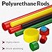 1 Pc Polyurethane Rod, PU Elastic Rubber Bar Designed to Absorb Shock & Reduce Noise in Industrial Equipment & Mechanical Systems(Yellow, 190 * 500mm)
