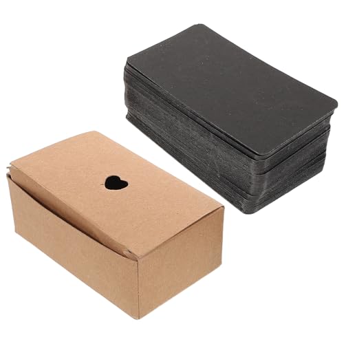 DIKACA 100 Sztuk Sztuk Czarnych Kart Blank Kartoników Do Pisania Wielofunkcyjne Karty Do Gier Planszowych Zakładki i Karty Podpisowe i Rozrywki i Projektów DIY
