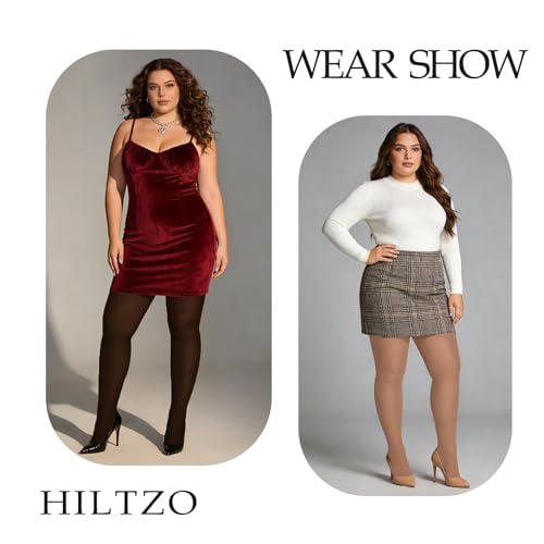 Image of Women's Plus Size Tights High Waist Sheer Semi Opaque Ultra-Soft Pantyhose XL, 2XL, 3XL, 4XL