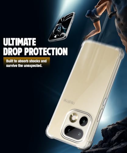 Image of WOW IMAGINE Clear Back Cover Case for Realme 16 Pro 5G Shockproof Soft TPU Case | Cushioned Edges for Ultimate Protection Back Cover Case - Transparent