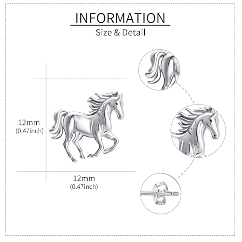 Horse/Owl/Hummingbird/Greyhound/Bunny/Manatee/Therian/Opossum Earrings 925 Sterling Silver Animal Stud Earrings Jewelry Gifts for Women4