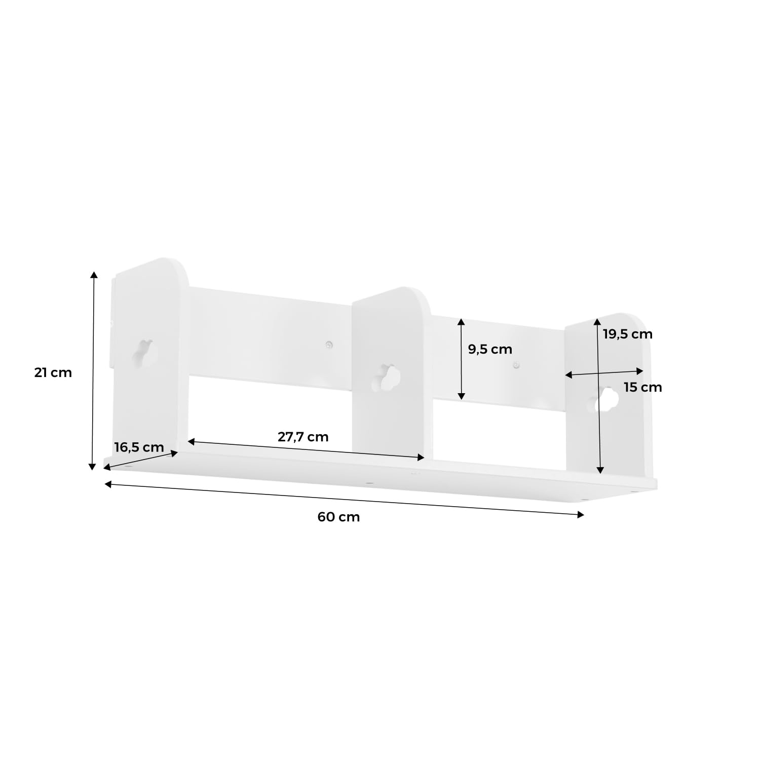 sweeek Mensola a Muro Nephos 60x16.5x21 cm Rosa