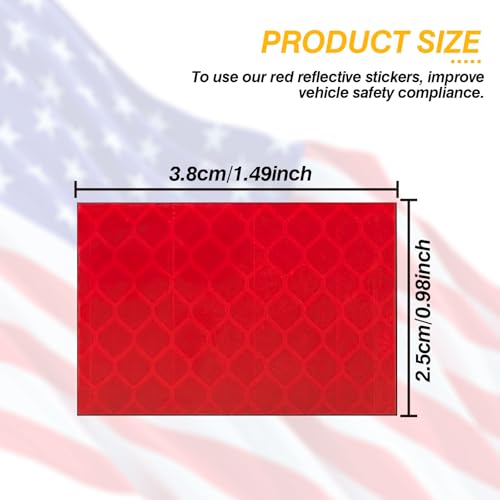 Image of 2-Pieces Reflective License Plate Stickers for New Jersey GDL Drivers - Perfect for New Drivers Under 21 & Special Learning Permits (Bright Red)