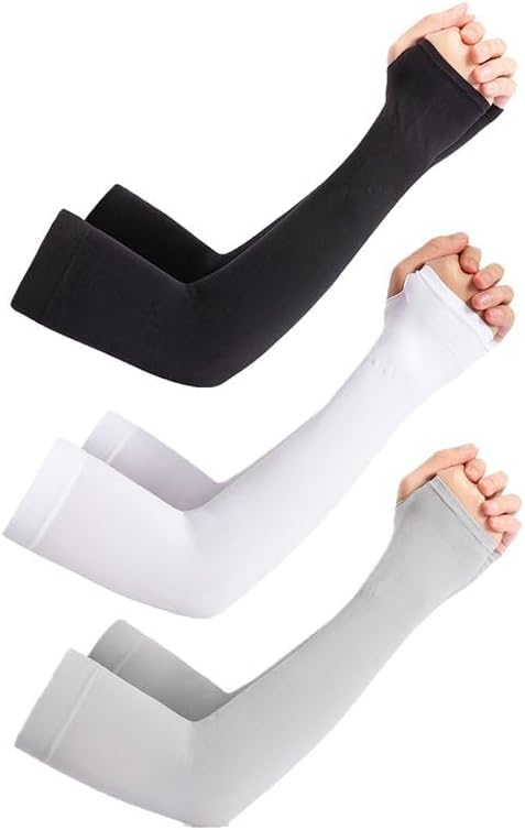 Vitamínicos, Manga Protectora para Brazo, 3 Par Mangas de protección UV, Protección Larga Cubierta de Golf Ciclismo Corriendo Pesca Conducción Baloncesto Béisbol, Manga...