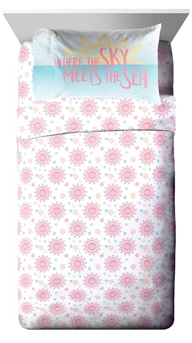 Image of Jay Franco Disney Moana Twin Comforter Set 5 Piece Kids Bedding for Girls | Bed in a Bag with Sheets and Sham, Pua and Hei Hei, Super Soft Microfiber, Machine Washable, All Season (Officially Licensed)