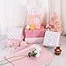 BEISHIDA 100 Sheets Pink and White Tissue Paper Bulk,Twill Stripes Dots Stars Wrapping Tissue Paper for Gift Bags, 14 x 20 Inch Gift Wrap for Valentine Christmas Wedding Birthday DIY Crafts