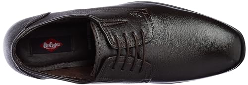 Image of Lee Cooper LC2157B3R Men's Leather Derby Formal Shoes | Lightweight, Comfortable & Stylish Lace-Ups for Office, Business