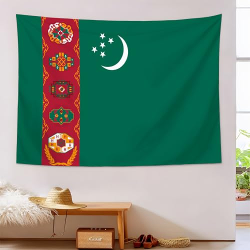 Tapisserie Turkménistan grand format 200x150cm, idéal pour un décor de chambre personnalisé