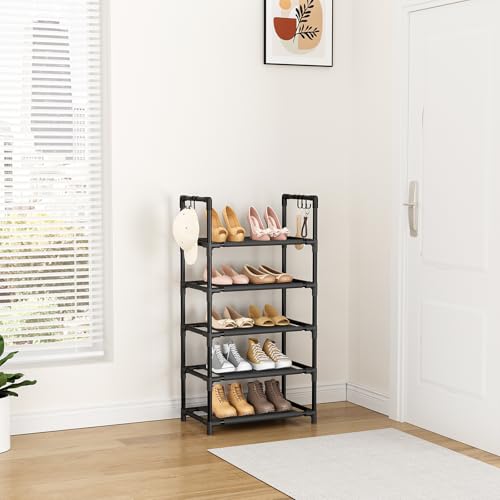 image for LANTEFUL 5 Tiers Shoe Rack 12-15 Pairs Boots Organizer Storage Sturdy 