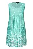 ärmellos Ulla Popken Damen große Größen Jersey-Kleid aquagrün 46/48 747523 45-46+