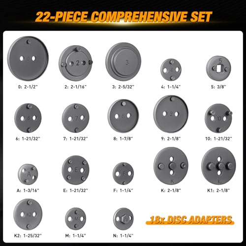 image for GOOACC 8PCS Drum Brake Tool Kit & 22PCS Disc Brake Caliper Compression