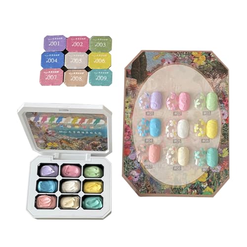 Pegamento Para Uñas, Con Fórmula Impermeable, 2.5 G X 9 Colores, Pegamento De Moldeo De Manicura, Decoración De Gel De Esculpir De Uñas, Secado Rápido, Para Ropa Diaria, Fiestas O Ocasiones Especiales