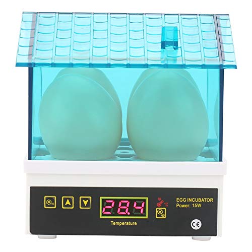 Ei-Inkubator, 15 W 4 Eier Hatcher Haushalt Digitale Halbautomatische Brutmaschine mit Temperaturanzeige, Mini-Geflügel…