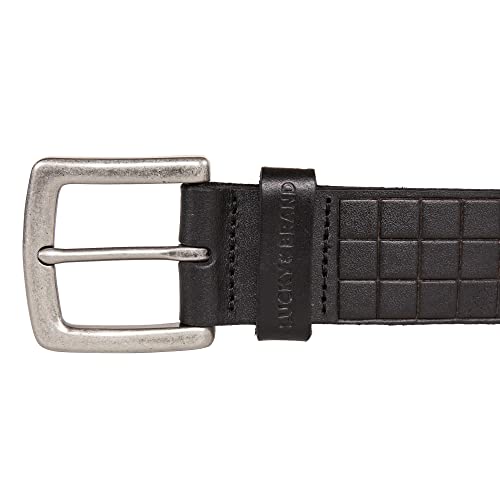Image of Lucky Brand Men's Genuine Leather Belt | Classic | Casual | Everyday | Western | American Heritage | Metal Buckle
