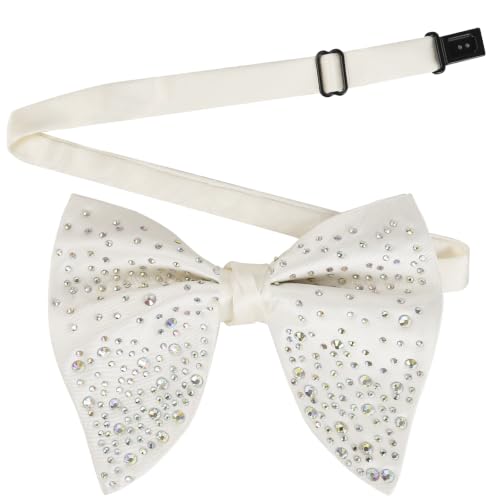 Image of Alizeal Velvet Pre-tied Adjustable Bow Tie for Men Oversize Formal Solid Tuxedo Bowtie