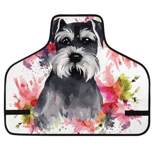 Delantal de trabajo Schnauzer con 8 bolsillos ajustable miniatura 1