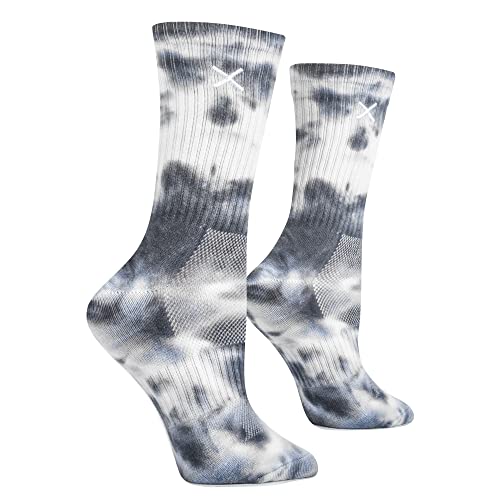 Odd Sox Basix Men's & Women's Performance Crew Sock, Cotton Comfort, Tie Dye3