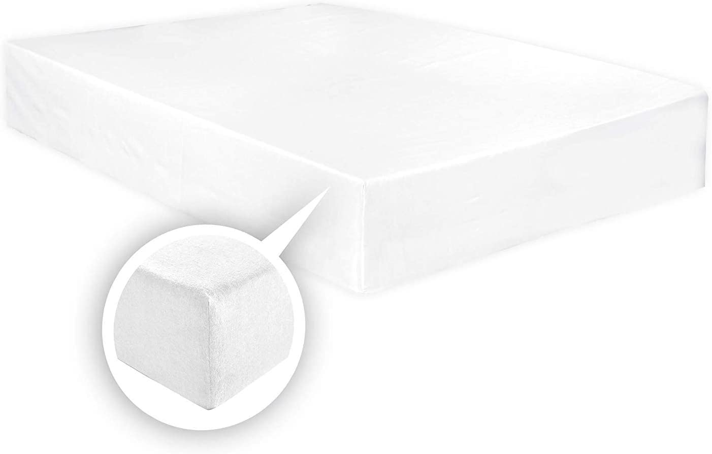 Thermal Flannelette Fitted sheets 25cm-100% Brushed Cotton Flannel Fitted Sheets-Warm & Cosy Thermal Fitted sheets-Elasticated Corners Fitted Bed Sheets (White, Single)