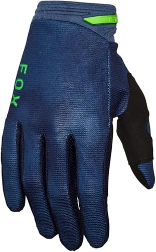 Gants de motocross FOX 180 Taunt bleu foncé en taille 2XL pour le pilotage tout-terrain