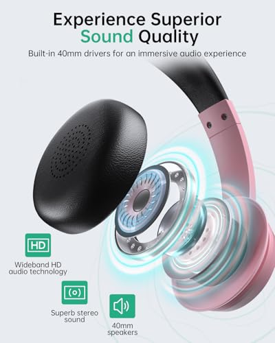 Image of AOC Wireless Headset with Mic for Work, AI Noise Cancelling, Bluetooth | AI Noise Cancelling Mic, Bluetooth 5.3, USB-A /C Dongle Included, Mic Mute, Compatible with PC, Laptop & iPhone