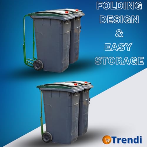 Trendi Rubbish Press | Waste Compressor for Paper, Organic, General Waste | Fits 60L, 120L, 240L Bins | Increases Bin Capacity by 50% | Heavy Duty, Easy to Use Outdoor Trash Compactor for Wheelie Bins