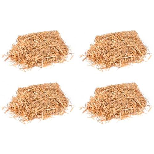 Acan Tradineur - Pack de 4 Bolsas de Paja para belén - Accesorio para decoración en el Nacimiento - Ideal para los últimos Detalles