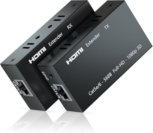 Image of Swiztek HDMI Extender 60M Over Cat5 Cat6 Full HD 1080P | Includes transmitter and receiver. Extends HDMI up to 60M over a single Cat5 /Cat6 cable. Supports Full HD 1080P and 3D.