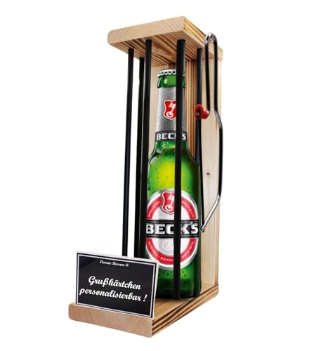 Becks Bier Eiserne Reserve Geschenk Geburstag Hochzeit Black Edition Text s/w personalisiert Bier (1 x 0 5 l) Text s/w