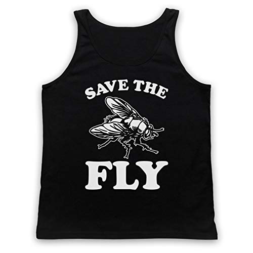 Débardeur sans manches Save The Fly avec slogan sérigraphié résistant pour activistes