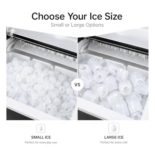 Fabricadora de hielo portátil compacta para encimera miniatura 5