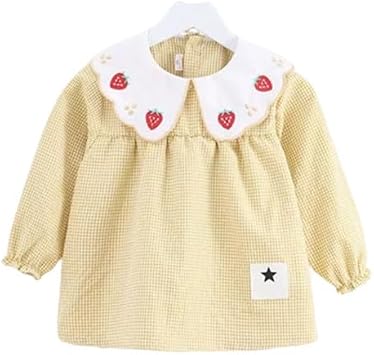 Smock Meal Apron for Kids, Baby, Girls, Long Sleeve, Waterproof, Kindergarten, Kids, Water Repellent, Play Clothes, Yotsuba, F