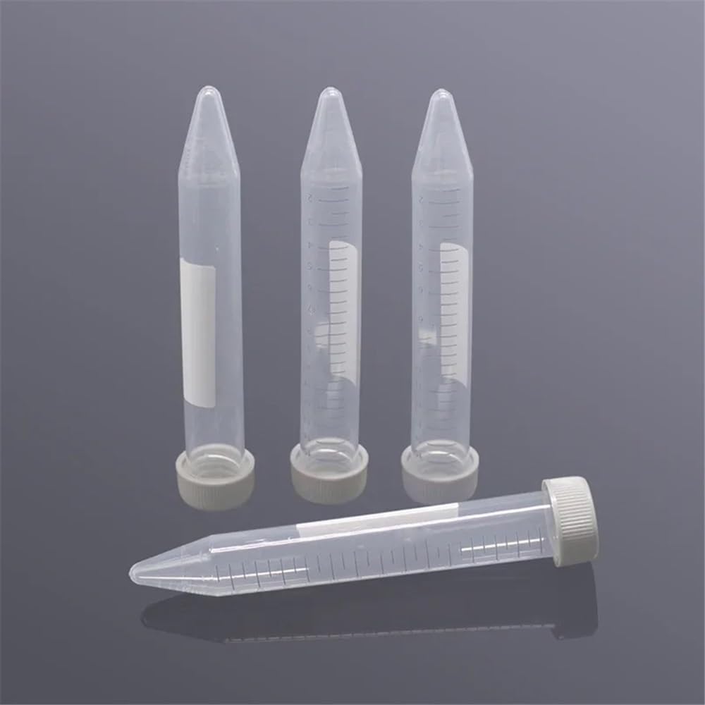 50 pezzi da 15 ml con tappo a vite for provette centrifuga, forniture for tubi Life Tube Attrezzature da laboratorio