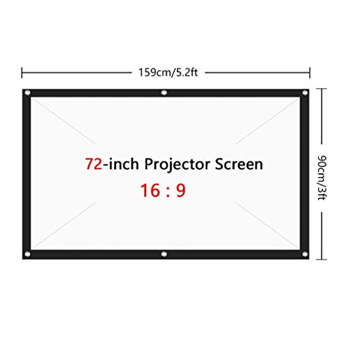 Pantalla Manual para Proyector 72 pulgadas 16:9 Tela Plegable miniatura 2