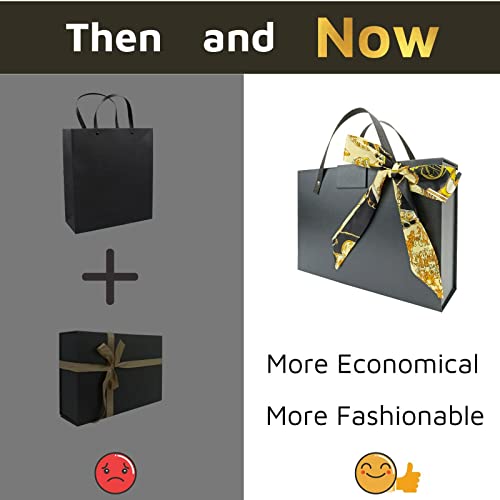 Joyscoop Black Gift Box - 11X7.6X3.5 Inches Gift Box With Lids And Handles, Magnetic And Portable Gift Box For Men And Women, Perfect Large Gift Box For Presents. #TOP1