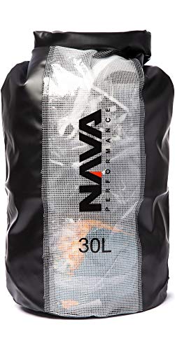 Nava Performance 30L 30 Litre Capacity Drybag Dry Bag with Backpack Rucksack Bag Straps - Black
