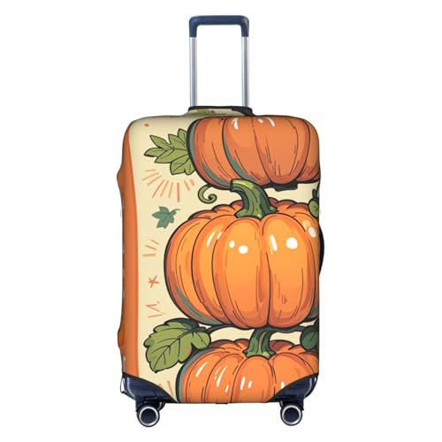 Travel Luggage Cover Fall Pumpkin Thanksgiving Day Fashion Washable Baggage Suitcase Protector Fit For Luggage Medium