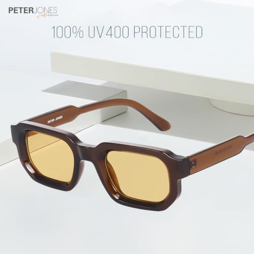 Image of Peter Jones Unisex Broad Frame Square UV /UB Protected Sunglasses (3887)