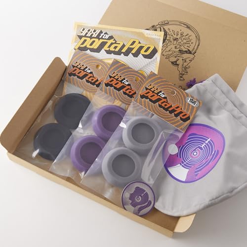YAXI EARPADS for Koss PORTAPRO 3Pairs+Pouch ((Black+Grey+Purple)+Pouch)