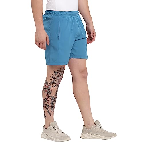 Image of YUUKI Men NSL CNS Stripe Shorts Shorts, DEEP Blue, S
