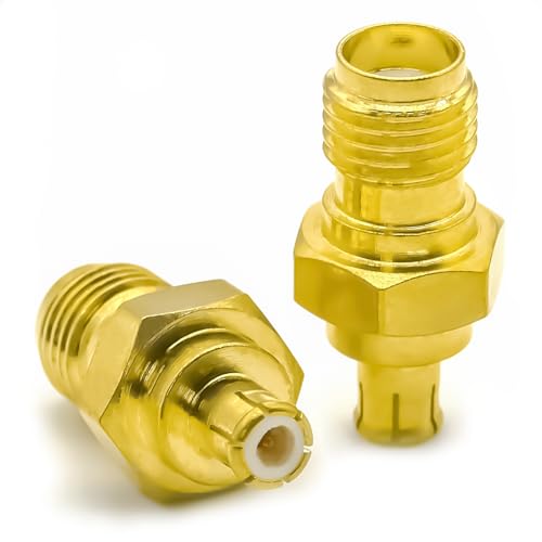2 piezas conectores coaxiales SMA hembra a MCX macho miniatura 6