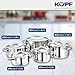 KOPF Topfset Induktion Stilo 10-teilig | Backofen & Spülmaschinen geeignet | Kochtopf-Set für alle Herdarten | 5 Töpfe mit Deckel | Literskala | Edelstahl