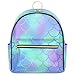 Meerjungfrau Farbskala Damen Mode Rucksack Geldbörsen Reisen Schule Damen Leder Casual Schultertasche Handtaschen, mehrfarbig, Small